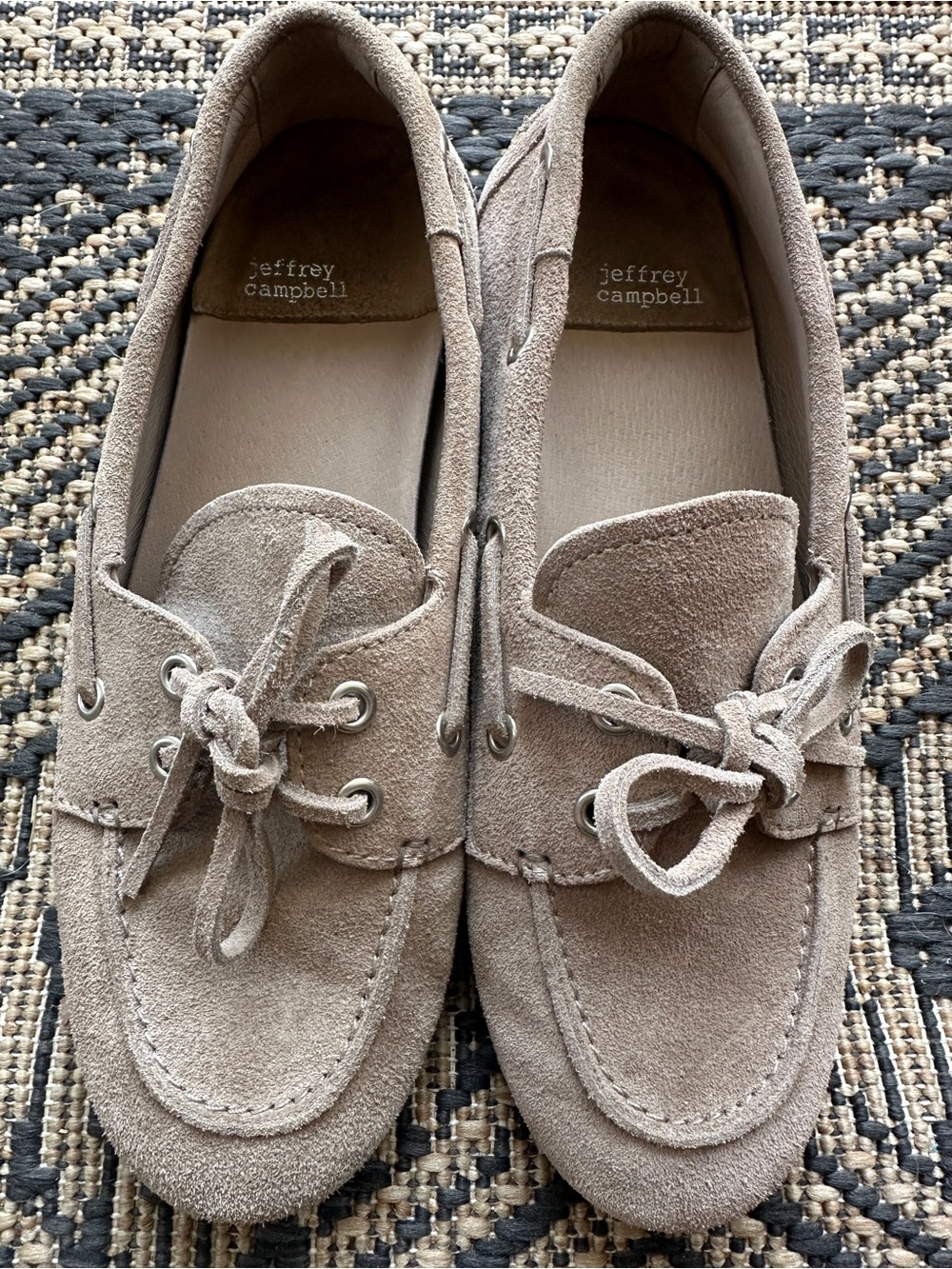 Jeffery Campbell Yachting Day Boat Shoes size 8 Taupe Suede - Picture 3 of 7